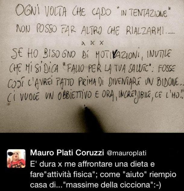 Mauro Coruzzi, in arte Platinette, cerca di dimagrire: "Riempio la casa di massime della cicciona"
