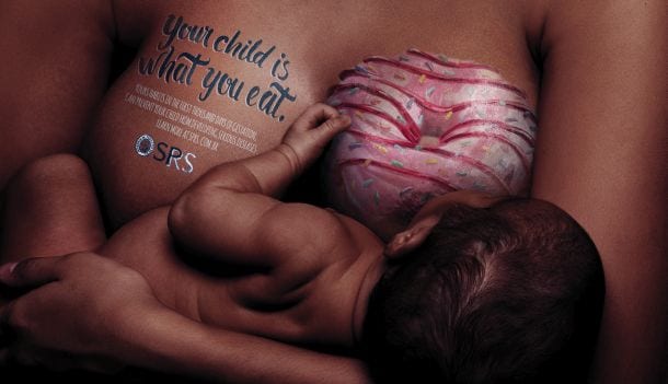 “Tuo figlio è ciò che mangi”: campagna choc contro il cibo spazzatura