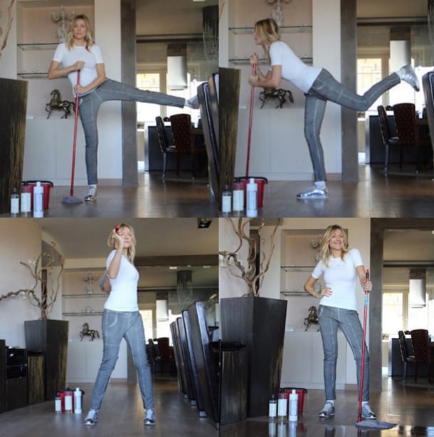 Natasha Stefanenko svela come trasformare le pulizie di casa in esercizi fitness [FOTO]