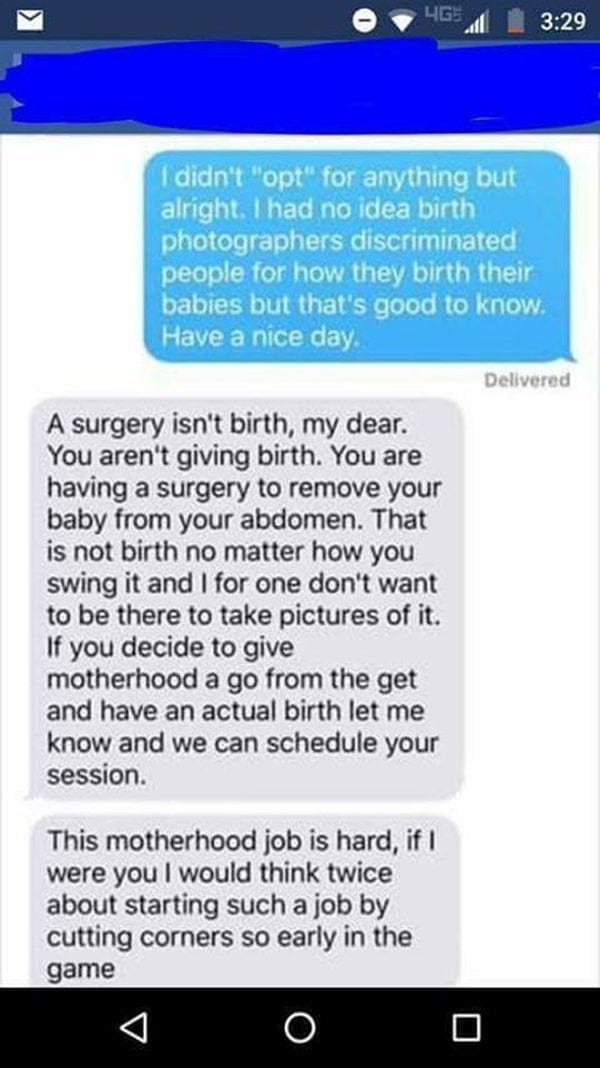 "Il cesareo non è una nascita", affermazione shock umilia una mamma