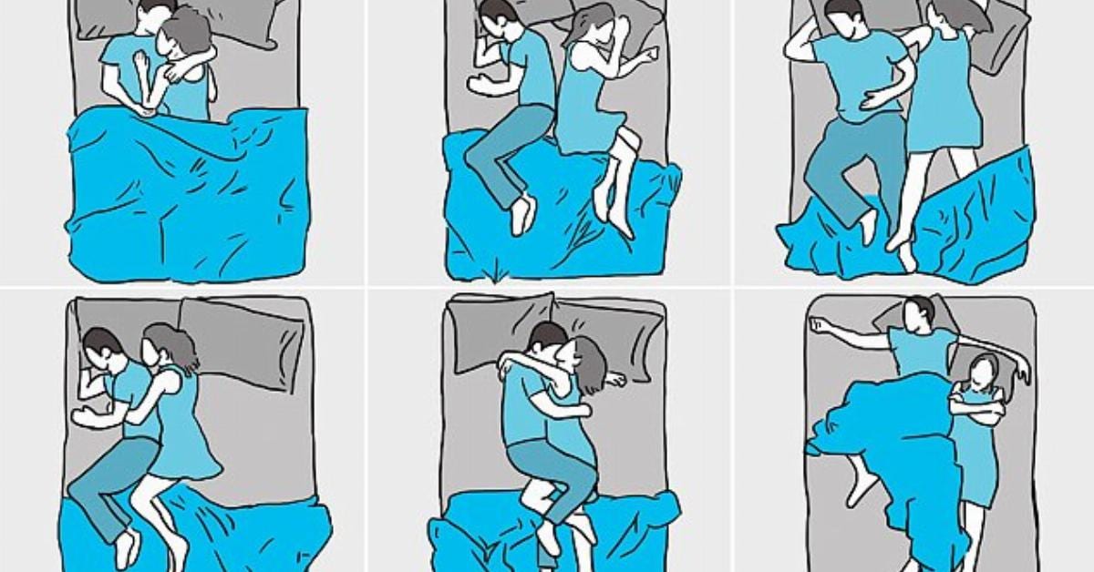 Come dormite col partner? La posizione rivela la salute della coppia