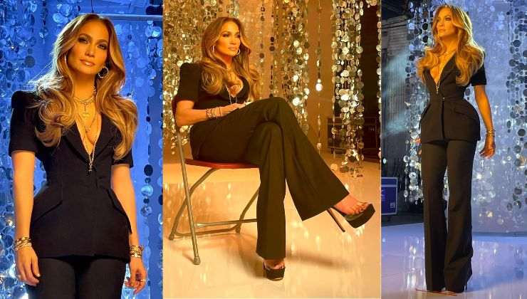 Jennifer Lopez giacca senza reggiseno