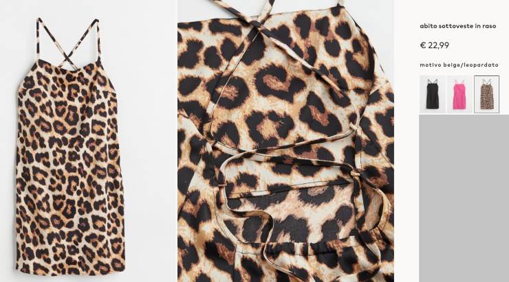 h&m mini dress leopardato estate