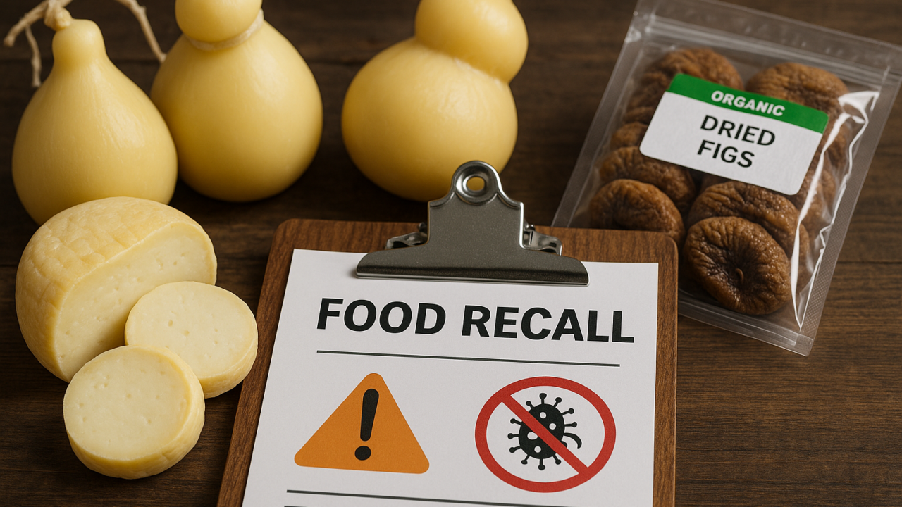Richiami alimentari luglio 2026: E. coli nel caciocavallo e ocratossina nei fichi bio