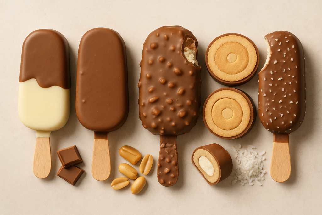 Gelati ispirati agli snack (Kinder, Twix, Snickers, Ringo): cosa c'è davvero dentro