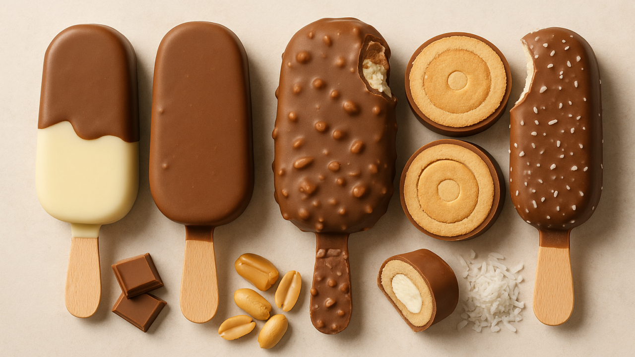 Gelati ispirati agli snack (Kinder, Twix, Snickers, Ringo): cosa c'è davvero dentro