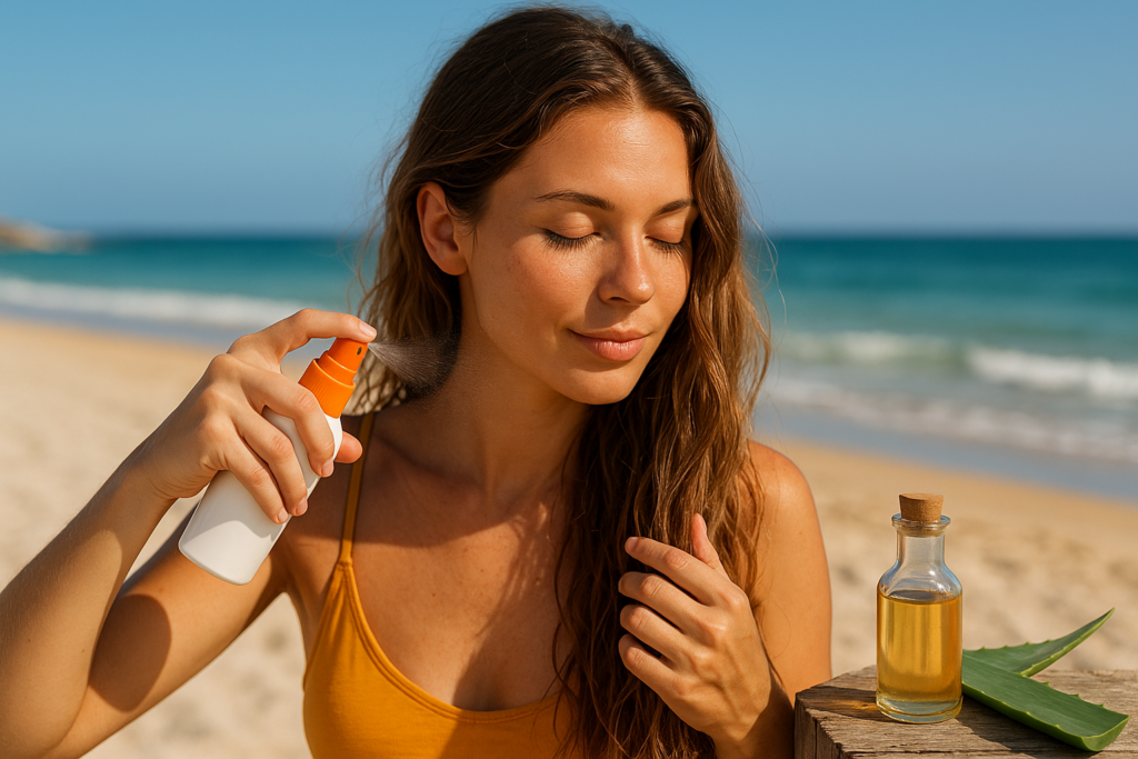 proteggere capelli estate — Capelli in estate: come proteggerli dal sole, cloro e salsedine