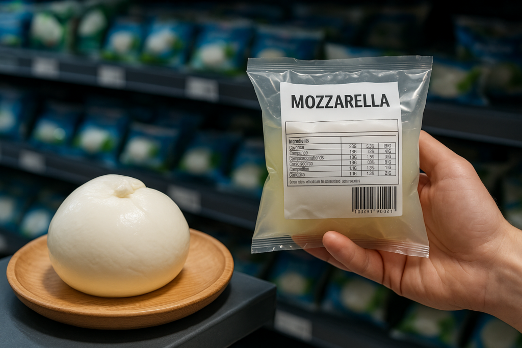 Mozzarella al supermercato: come leggere etichette e riconoscere le differenze di qualità