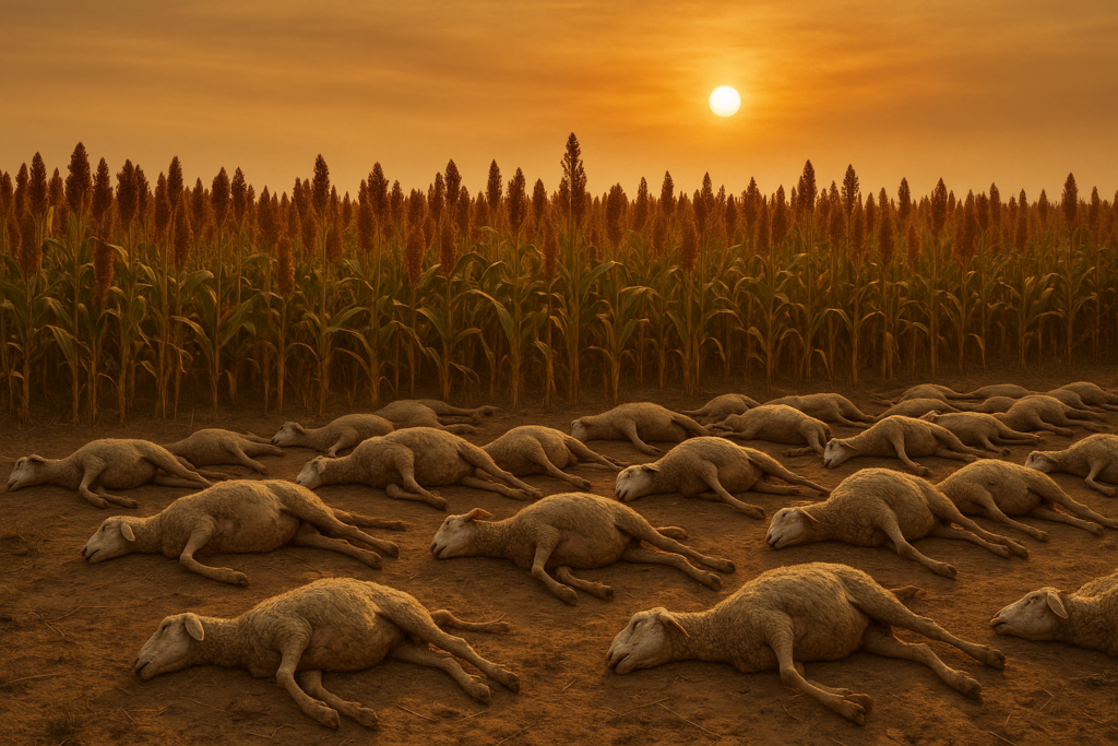 Caldo record e sorgo tossico: come il cambiamento climatico trasforma le colture in veleno