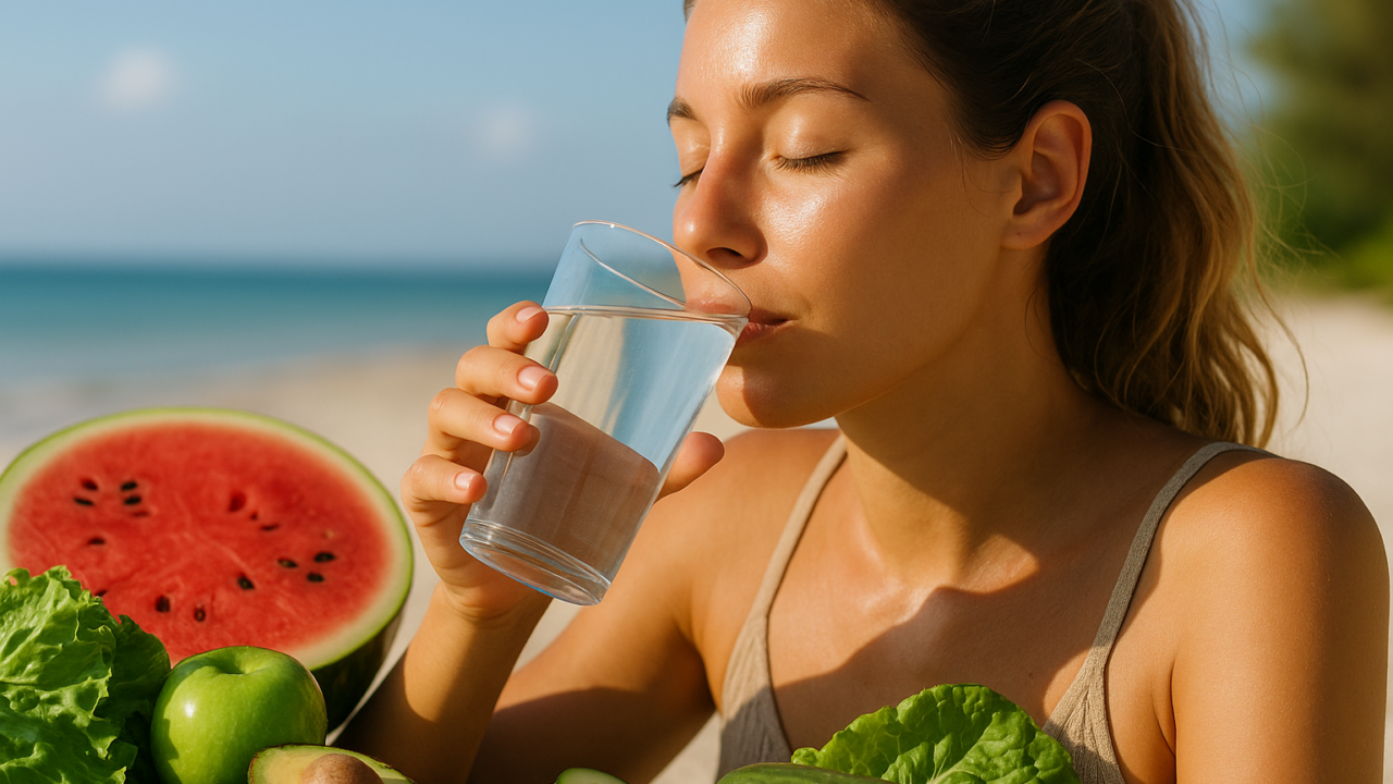 idratazione pelle estate — Idratazione da dentro: bevande e alimenti che nutrono la pelle d'estate