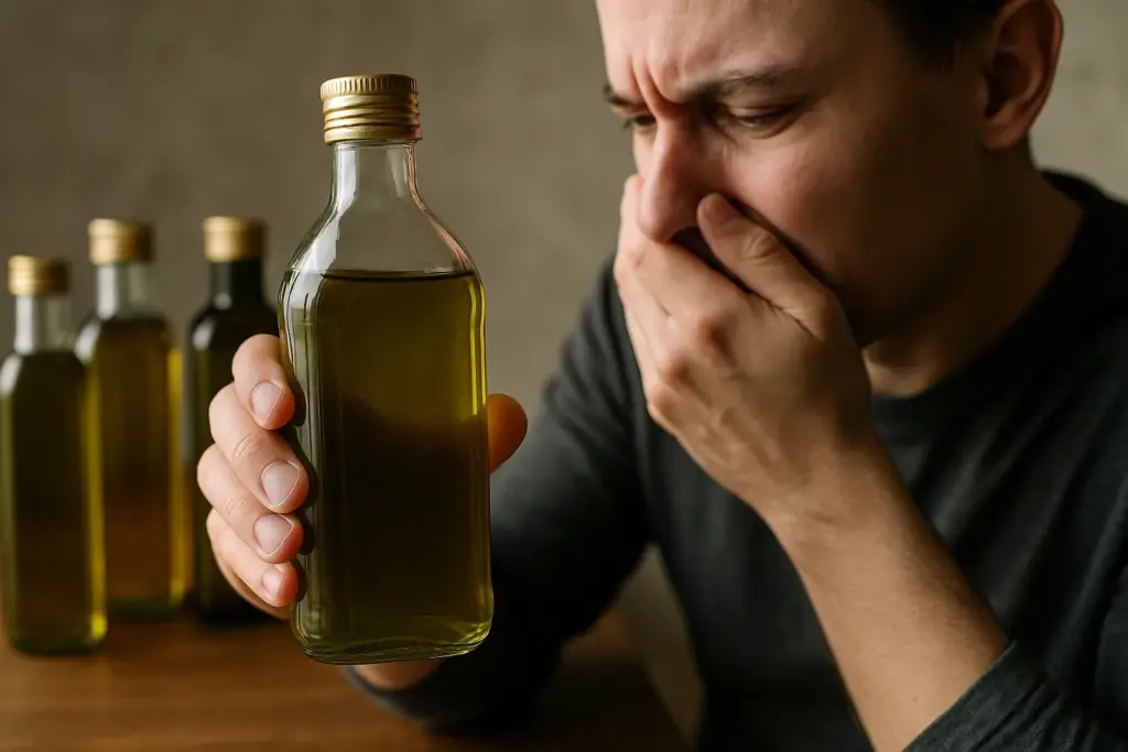 Olio extravergine con odore sgradevole: quando è difetto e quando è normale