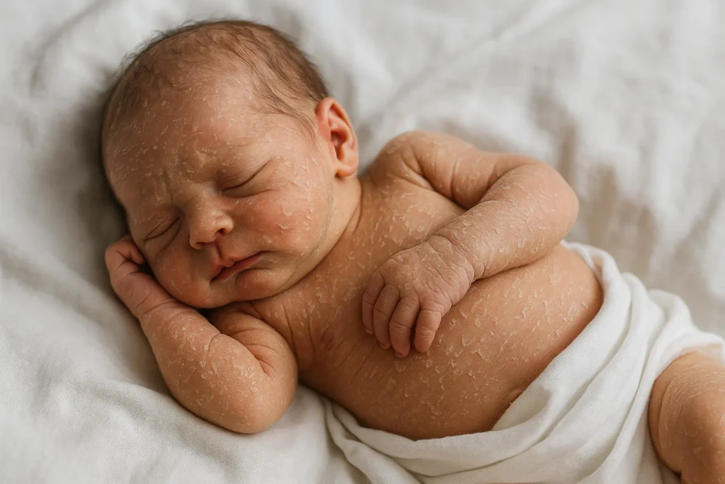 Pelle secca del neonato: quando è normale desquamazione e quando serve intervenire