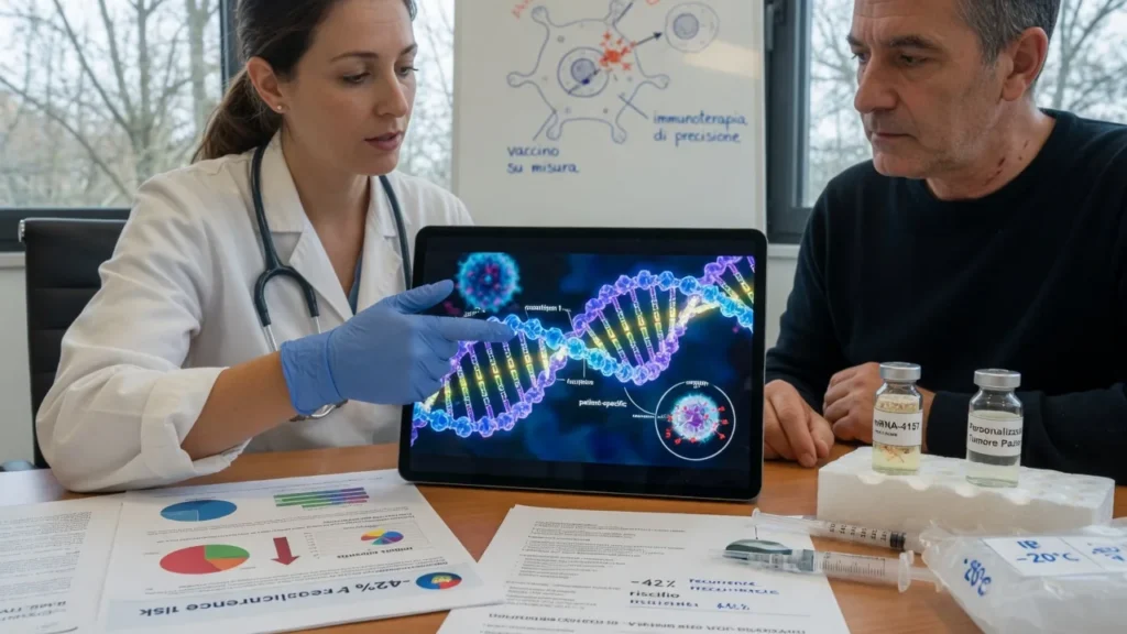 Vaccino anti-melanoma personalizzato: riduce il rischio di recidiva del 49%