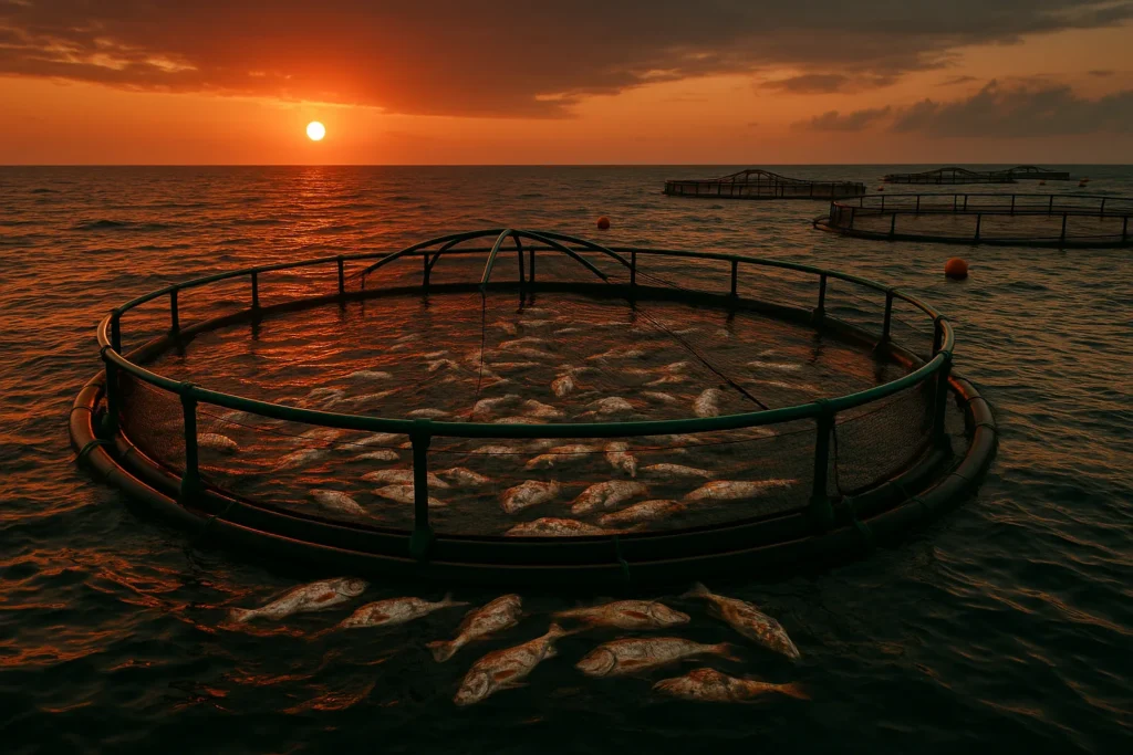 Acquacoltura e riscaldamento dei mari: quando l'allevamento di pesce diventa rischio sanitario
