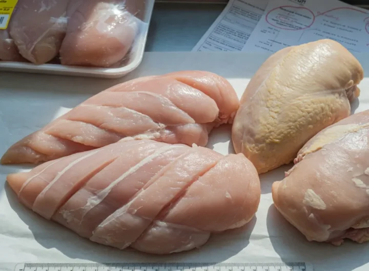 Il pollo da allevamento intensivo: strisce bianche, petto legnoso e perdite di peso in cottura