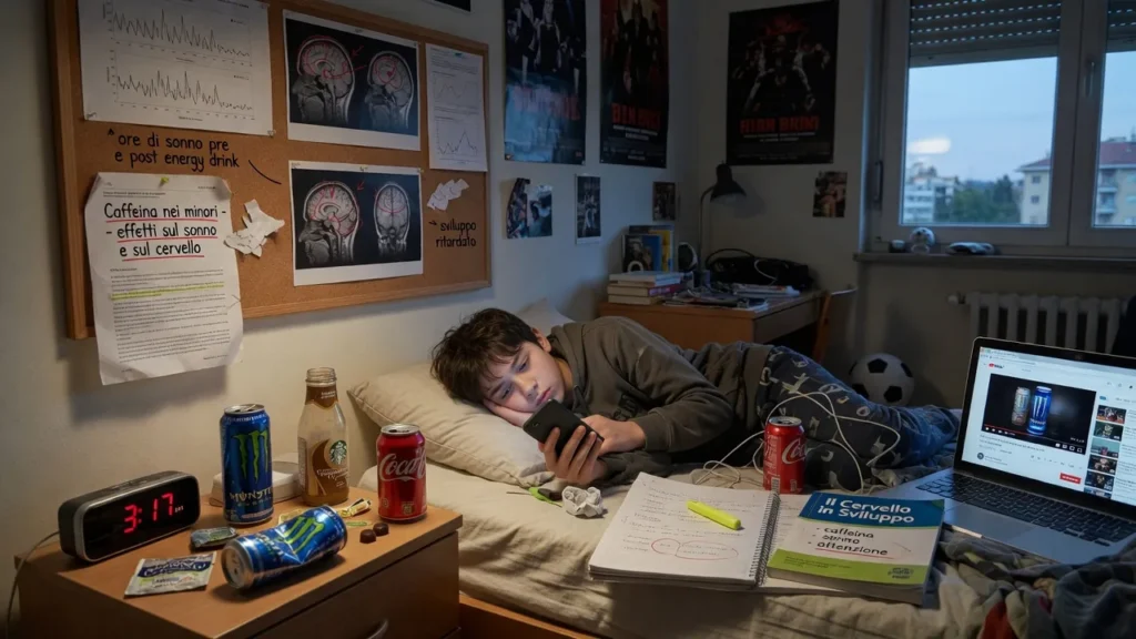 Caffeina nei minori: cosa dice la ricerca su cervello e sonno