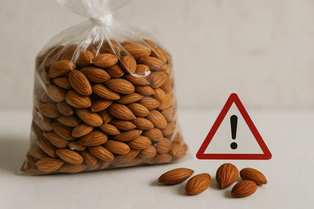 Mandorle amare in confezione NaturaSì: quando uno snack salutista nasconde un rischio