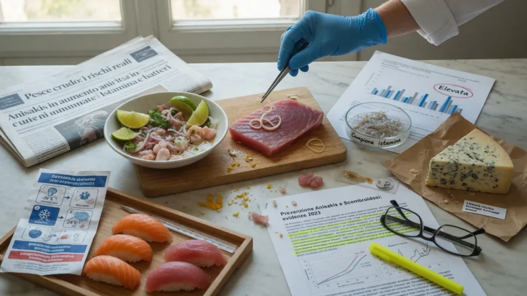 Pesce crudo e formaggi a pasta cruda: quanto è sicuro mangiare?